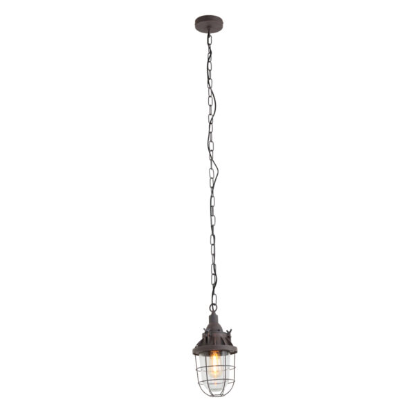 Mexlite Ebbe hanglamp – ø 17 cm – E27 (grote fitting) – Bruin
