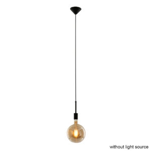 Mexlite Minimalics hanglamp – ø 10 cm – E27 (grote fitting) – Zwart
