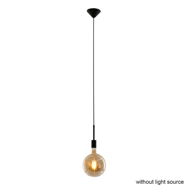 Mexlite Minimalics hanglamp – ø 10 cm – E27 (grote fitting) – Zwart