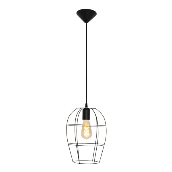 Mexlite Minimalics hanglamp – ø 15 cm – E27 (grote fitting) – Zwart