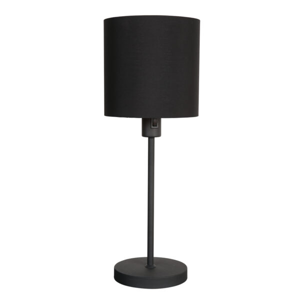 Mexlite Noor tafellamp – ø 20 cm – Niet verstelbaar – E27 (grote fitting) – Zwart