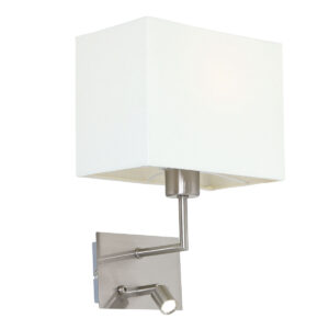 Mexlite Nouveau wandlamp – LED + E27 – Staal