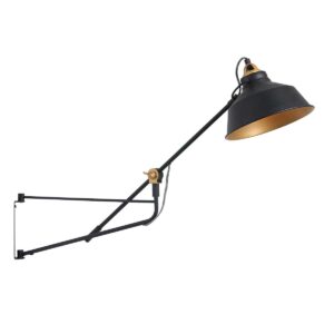Mexlite Nove wandlamp – E27 (grote fitting) – Zwart
