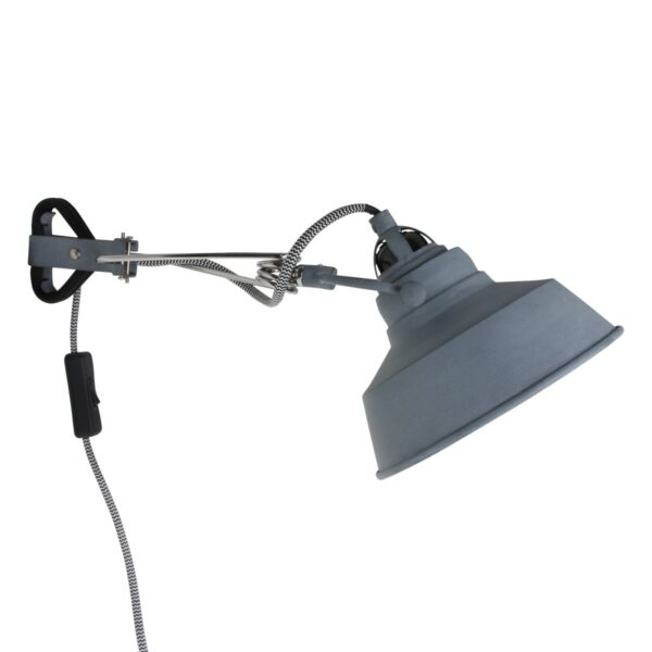 Mexlite Nove wandlamp – ø 18 cm – E27 (grote fitting) – Grijs