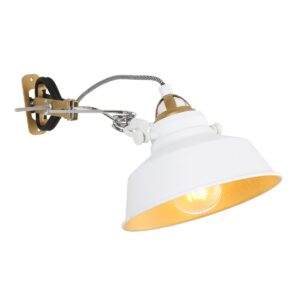 Mexlite Nove wandlamp – ø 18 cm – E27 (grote fitting) – Wit