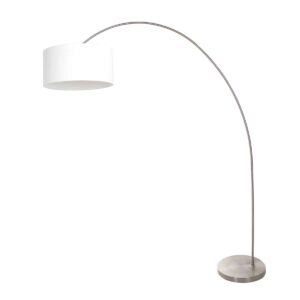 Mexlite Solva vloerlamp – E27 (grote fitting) – Staal