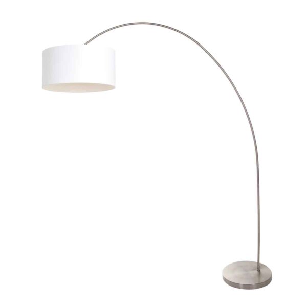 Mexlite Solva vloerlamp – E27 (grote fitting) – Staal