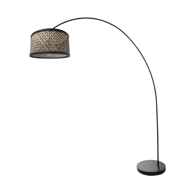 Mexlite Solva vloerlamp – E27 (grote fitting) – Zwart