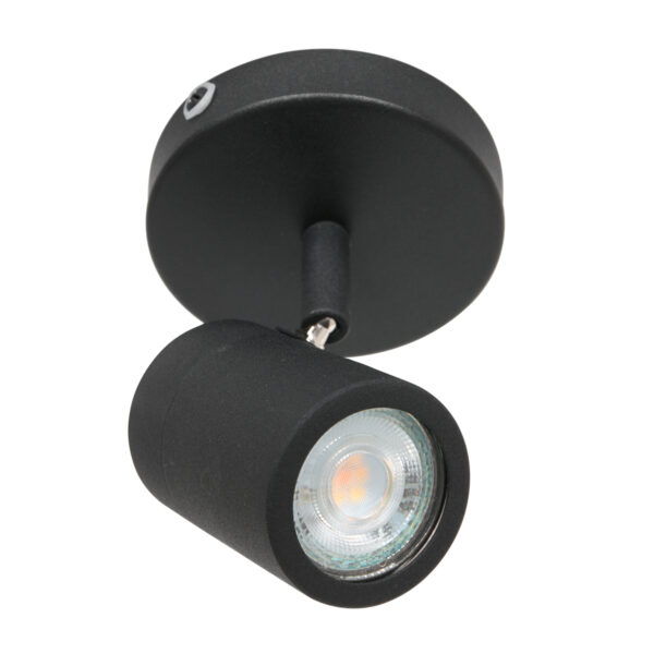 Mexlite Upround led spot – ø 10 cm – GU10 – Zwart