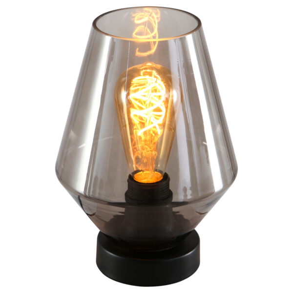 Steinhauer Ancilla tafellamp – ø 17 cm – Niet verstelbaar – E27 (grote fitting) – Zwart