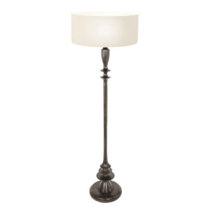 Steinhauer Bois vloerlamp – ø 50 cm – E27 (grote fitting) – Zwart