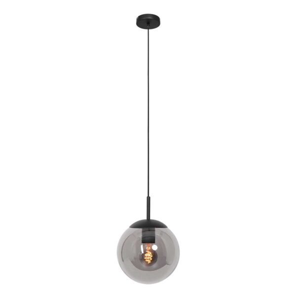 Steinhauer Bollique hanglamp – ø 20 cm – E27 (grote fitting) – Zwart