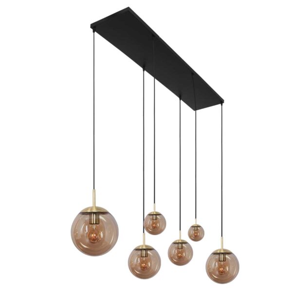 Steinhauer Bollique led hanglamp – In hoogte verstelbaar – E27 (grote fitting) – Amberkleurig