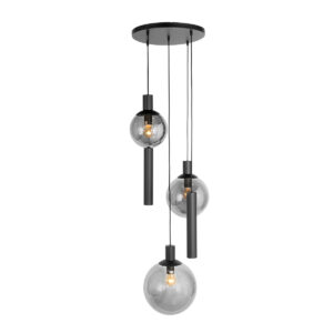 Steinhauer Bollique led hanglamp – ø 60 cm – In hoogte verstelbaar – E27 + GU10 – Zwart