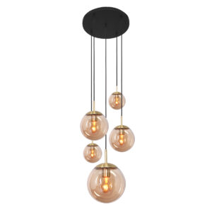 Steinhauer Bollique led hanglamp – ø 60 cm – In hoogte verstelbaar – E27 (grote fitting) – Amberkleurig