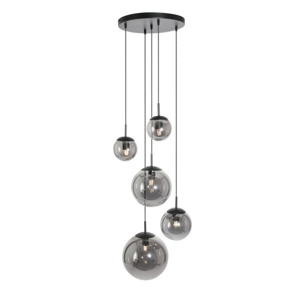 Steinhauer Bollique led hanglamp – ø 60 cm – In hoogte verstelbaar – E27 (grote fitting) – Zwart