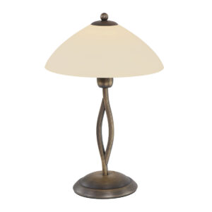Steinhauer Capri tafellamp – ø 30 cm – Niet verstelbaar – E27 (grote fitting) – Brons