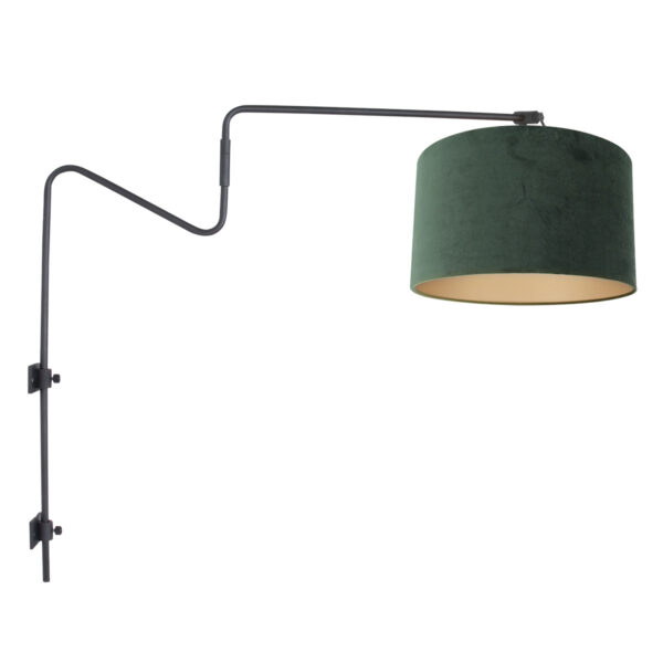 Steinhauer Linstrom wandlamp – ø 70 cm – E27 (grote fitting) – Zwart