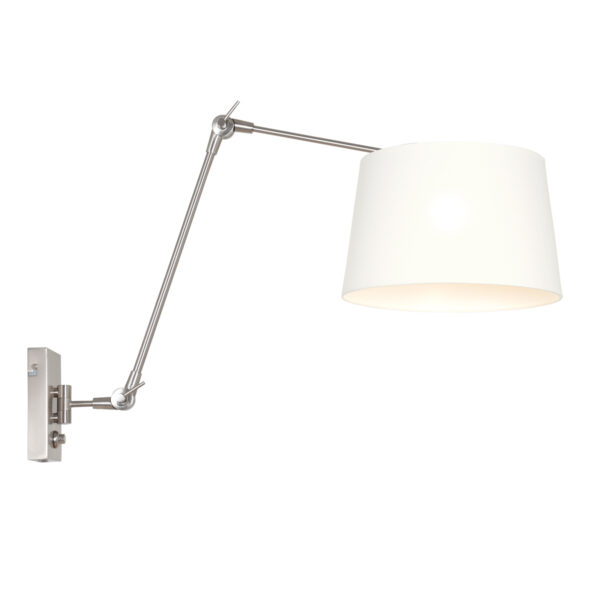 Steinhauer Prestige chic wandlamp – E27 (grote fitting) – Staal