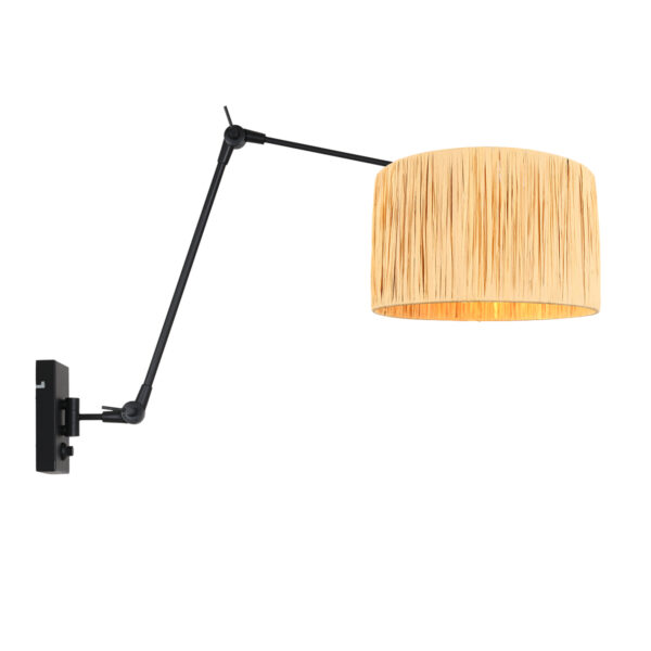 Steinhauer Prestige chic wandlamp – E27 (grote fitting) – Zwart