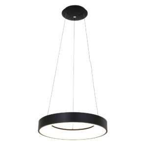 Steinhauer Ringlede hanglamp – ø 48 cm – In hoogte verstelbaar – Ingebouwd (LED) – Zwart