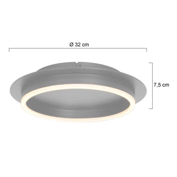 Steinhauer Ringlux plafonniere – ø 32 cm – Ingebouwd (LED) – Staal