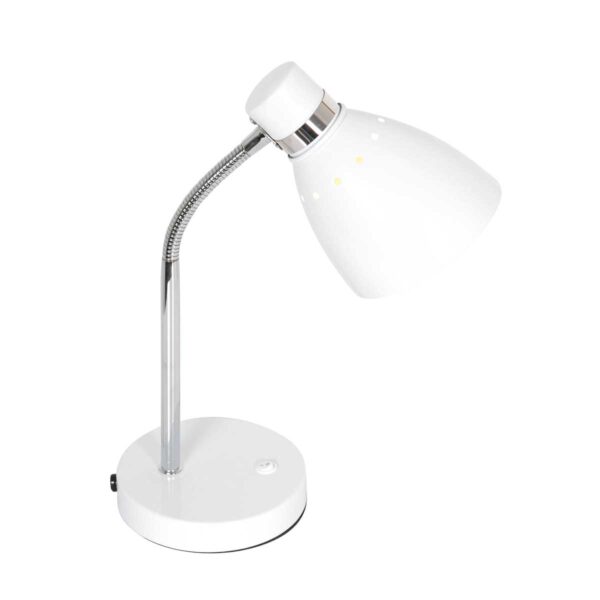 Steinhauer Spring tafellamp – ø 14 cm – Draai- en/of kantelbaar en In hoogte verstelbaar – E27 (grote fitting) – Wit
