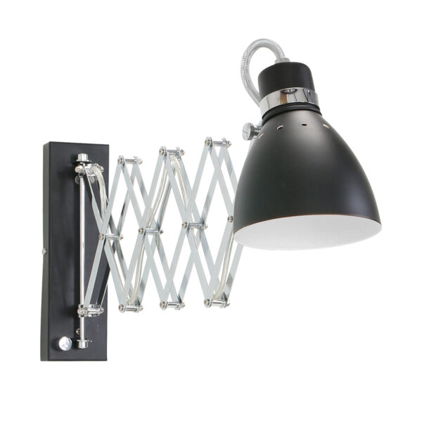 Steinhauer Spring wandlamp – E27 (grote fitting) – Zwart