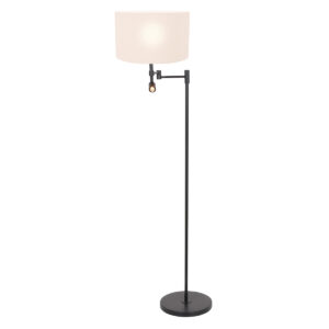Steinhauer Stang vloerlamp – LED + E14 – Zwart