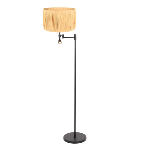 Steinhauer Stang vloerlamp – LED + E27 – Zwart