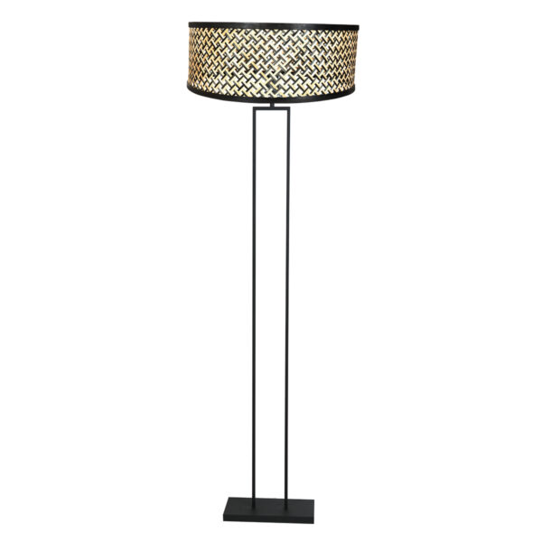 Steinhauer Stang vloerlamp – ø 50 cm – E27 (grote fitting) – Zwart