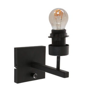 Steinhauer Stang wandlamp – E27 (grote fitting) – Zwart