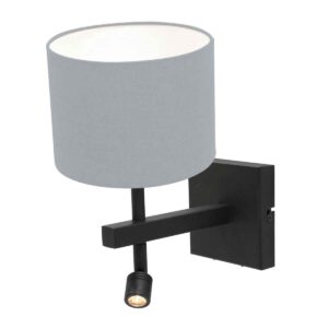 Steinhauer Stang wandlamp – LED + E27 – Zwart