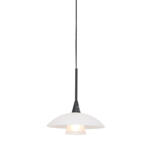 Steinhauer Tallerken hanglamp – ø 18 cm – In hoogte verstelbaar – G9 – Zwart