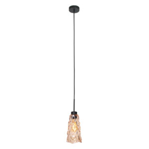 Steinhauer Vidrio hanglamp – ø 13 cm – In hoogte verstelbaar – E27 (grote fitting) – Zwart