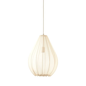 Light & Living Itela hanglamp – E27 (grote fitting) – Beige en Wit