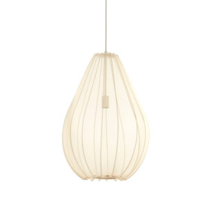 Light & Living Itela hanglamp – ø 50 cm – E27 (grote fitting) – Beige en Wit