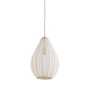 Light & Living Itela hanglamp – E27 (grote fitting) – Beige en Wit