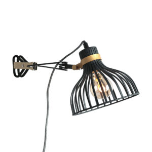 Anne Lighting Dunbar wandlamp – E27 (grote fitting) – Zwart