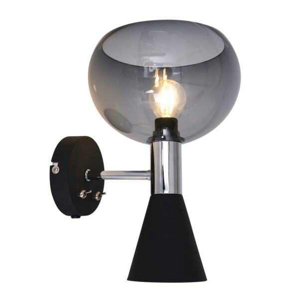 Anne Lighting Fastlåst wandlamp – E14 (kleine fitting) – Zwart