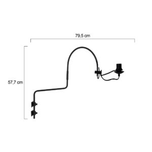 Anne Lighting Holgarsøn wandlamp – E27 (grote fitting) – Zwart