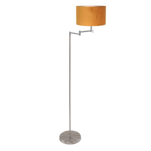 Mexlite Bella vloerlamp – ø 45 cm – E27 (grote fitting) – Staal