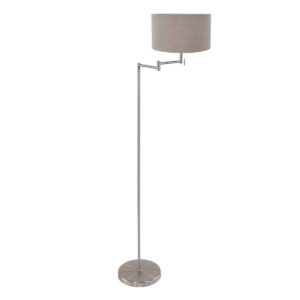 Mexlite Bella vloerlamp – ø 45 cm – E27 (grote fitting) – Staal