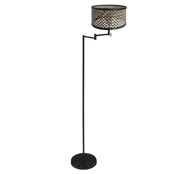 Mexlite Bella vloerlamp – ø 45 cm – E27 (grote fitting) – Zwart