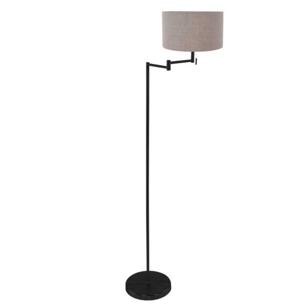 Mexlite Bella vloerlamp – ø 45 cm – E27 (grote fitting) – Zwart