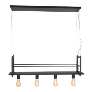 Mexlite Buckley hanglamp – E27 (grote fitting) – Zwart