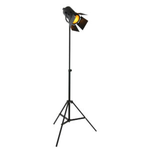 Mexlite Carree vloerlamp – ø 45 cm – E27 (grote fitting) – Zwart