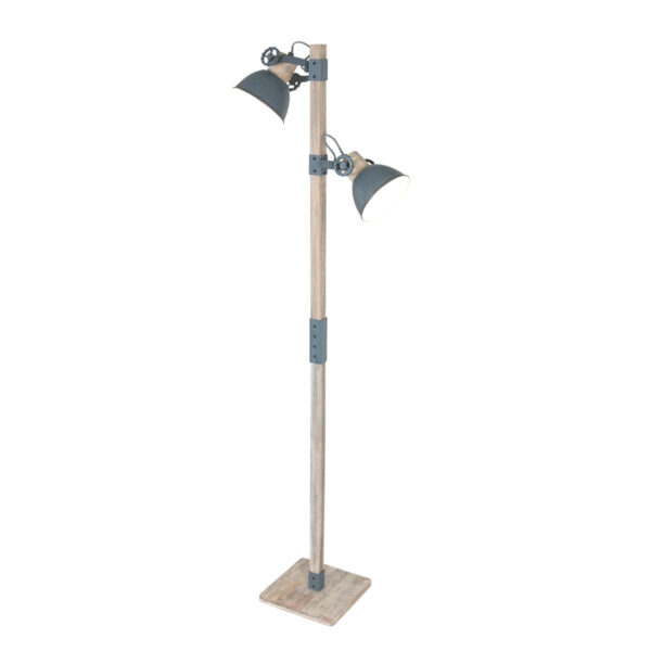 Mexlite Gearwood vloerlamp – E27 (grote fitting) – Grijs