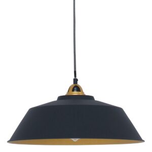 Mexlite Nove hanglamp – ø 42 cm – E27 (grote fitting) – Zwart