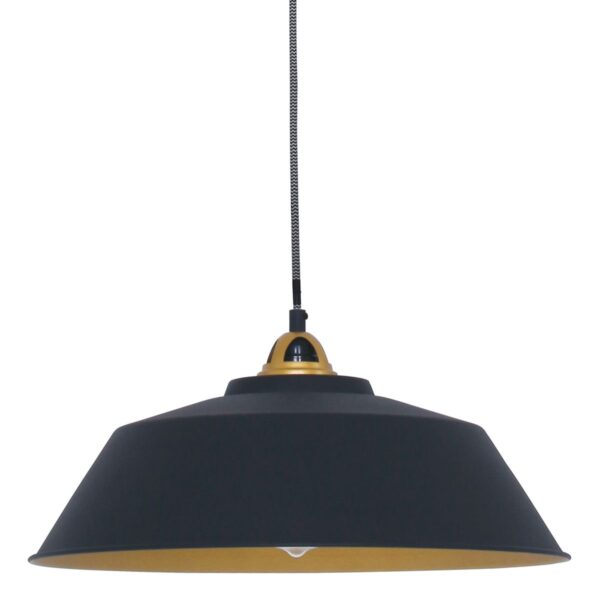 Mexlite Nove hanglamp – ø 42 cm – E27 (grote fitting) – Zwart